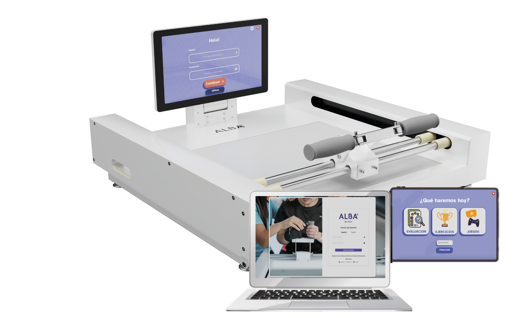 Dispositivo ALBA para rehabilitación motora en pacientes ACV.